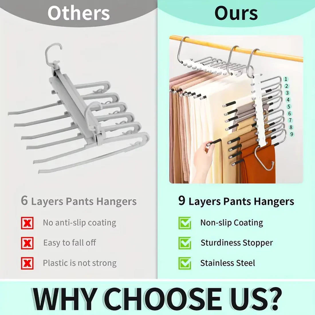 9-Layer Pants Hanger